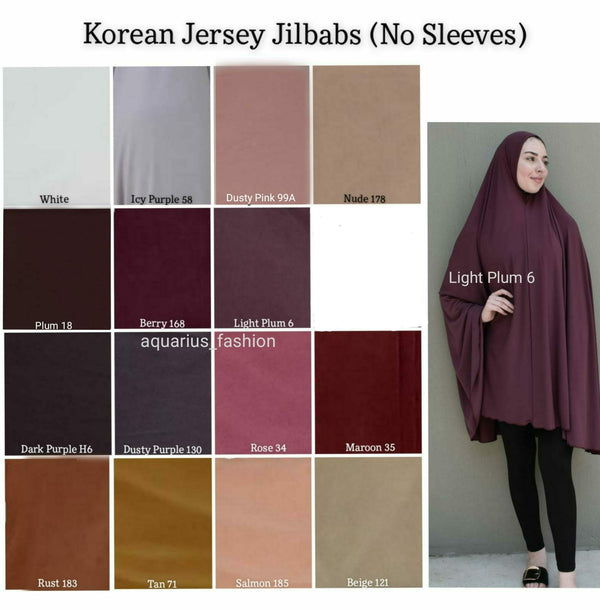 Korean Jersey Jilbab (NO Sleeves) - Neutral  Shades