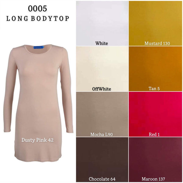 Long Body Tops - Neutrals